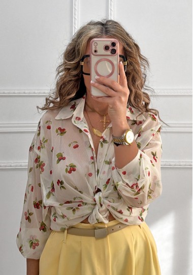 Πουκάμισο Cherries εκρού