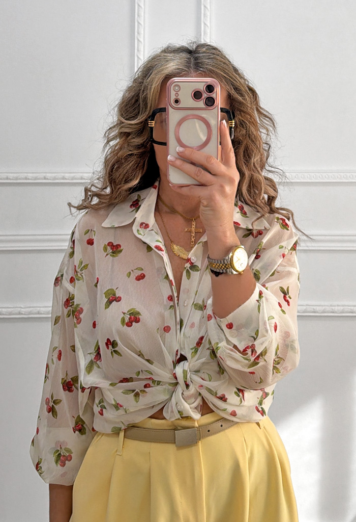 Πουκάμισο Cherries εκρού