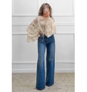 Ισόφαρδο τζιν παντελόνι μπλε