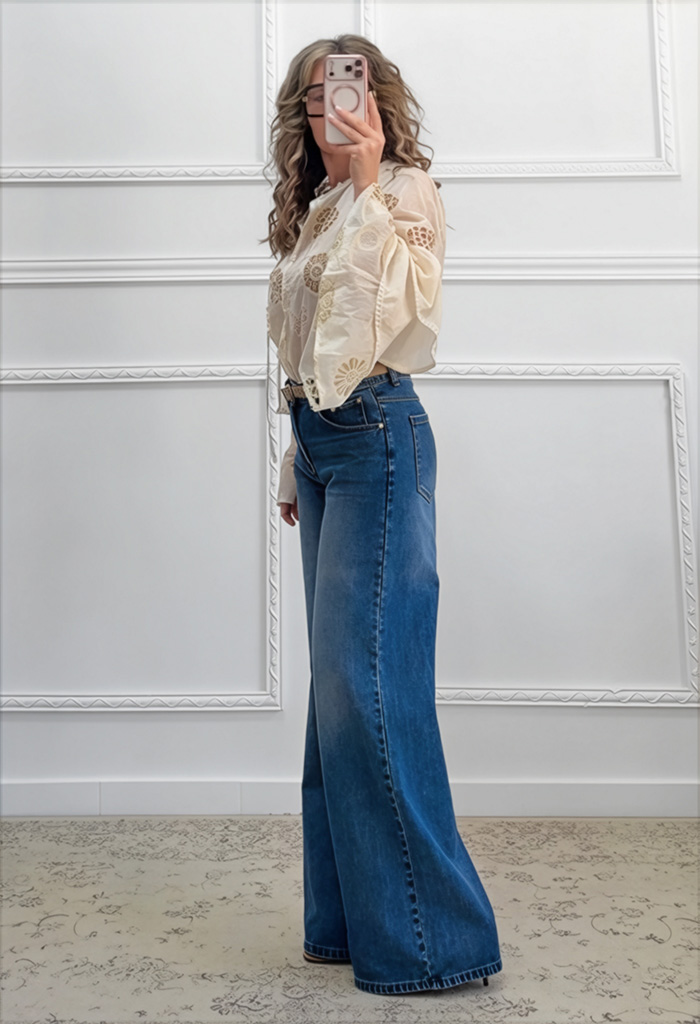 Boho μπλούζα με κεντήματα