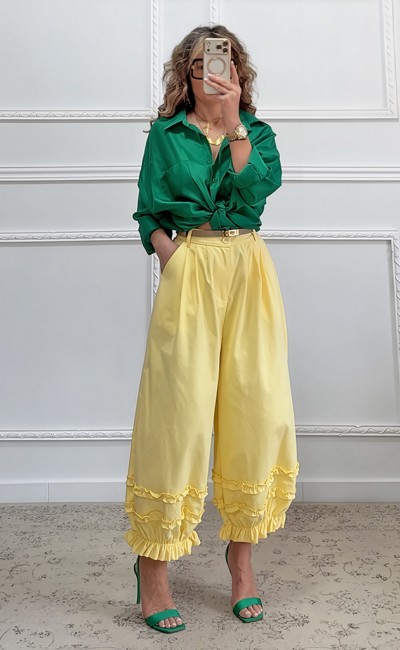 Ημιδιάφανο πουκάμισο πράσινο