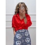 Ημιδιάφανο πουκάμισο κόκκινο Ημιδιάφανο πουκάμισο κόκκινο