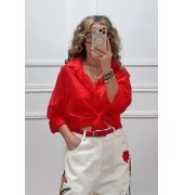 Ημιδιάφανο πουκάμισο κόκκινο Ημιδιάφανο πουκάμισο κόκκινο