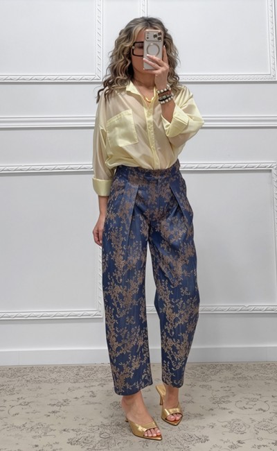 Ημιδιάφανο πουκάμισο κίτρινο