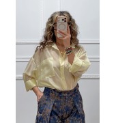 Ημιδιάφανο πουκάμισο κίτρινο Ημιδιάφανο πουκάμισο κίτρινο