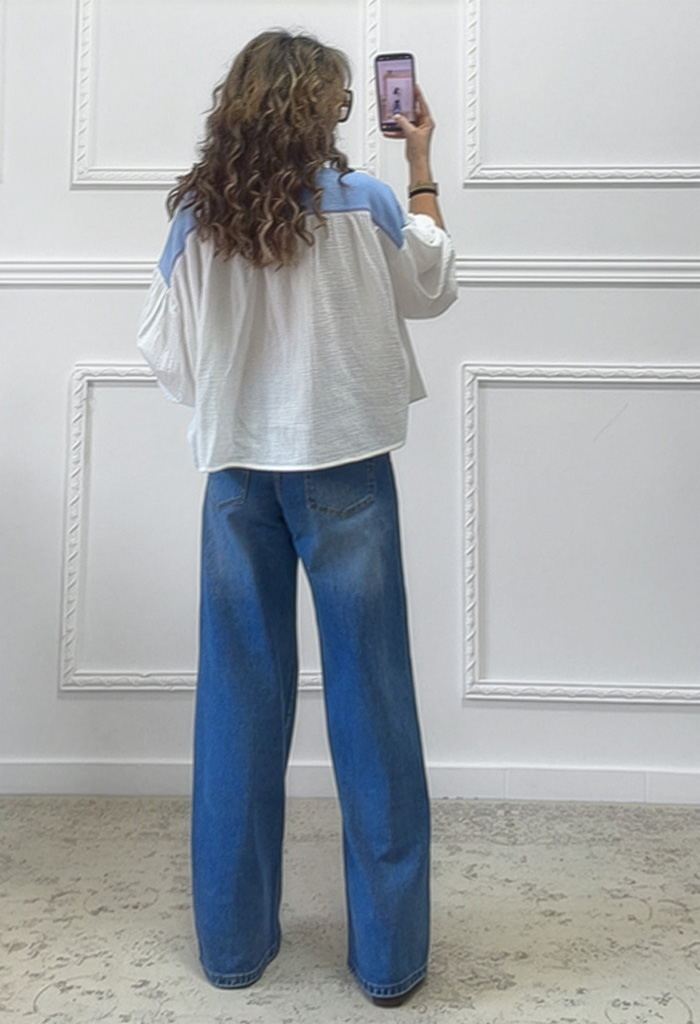 Boho πουκαμίσα με κεντήματα