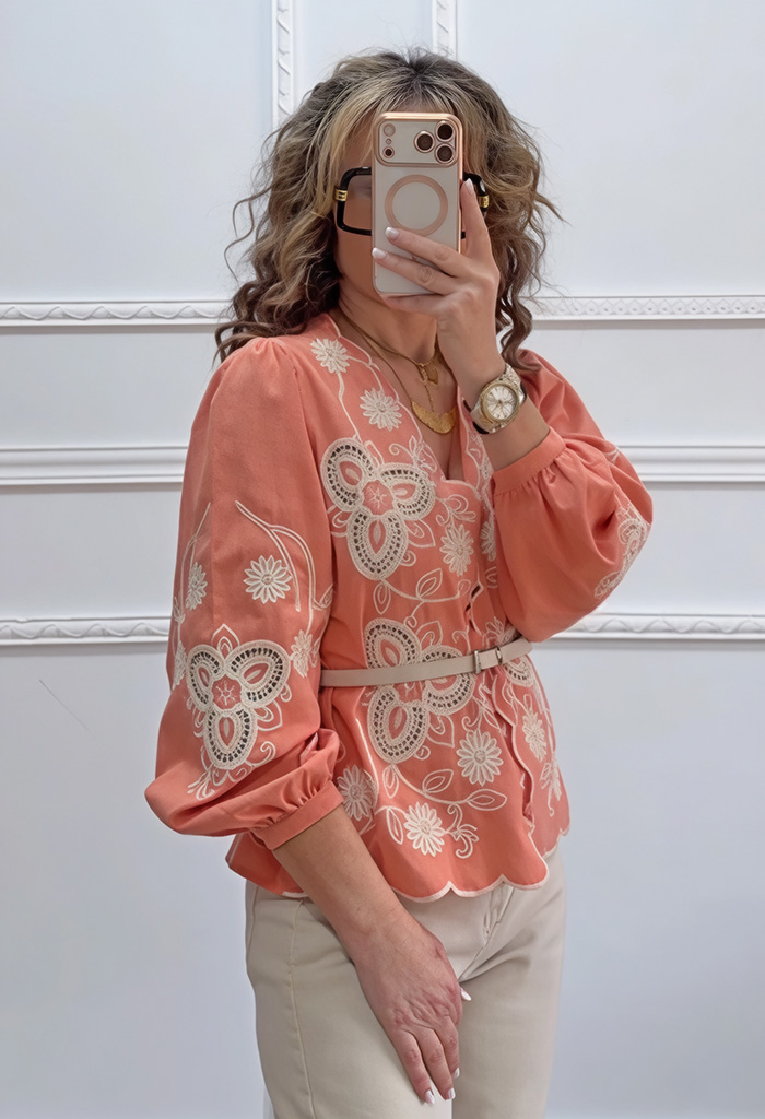 Boho πουκαμίσα με κεντήματα