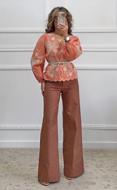 Boho πουκαμίσα με κεντήματα