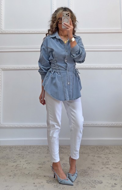 Πουκάμισο βαμβακερό μπλε