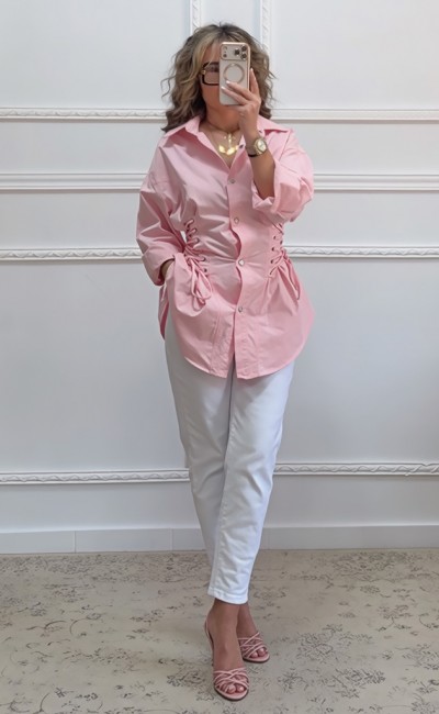 Πουκάμισο βαμβακερό ροζ