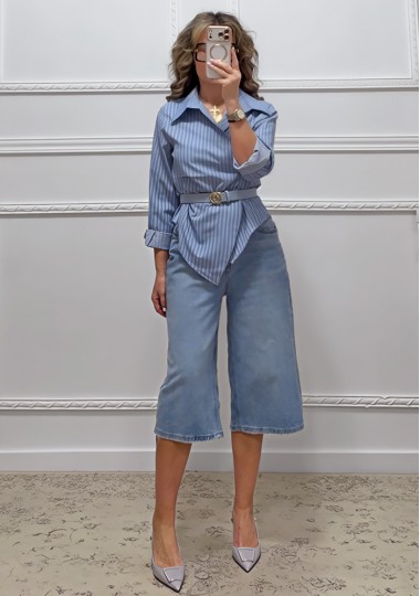 Ριγέ πουκάμισο κρουαζέ