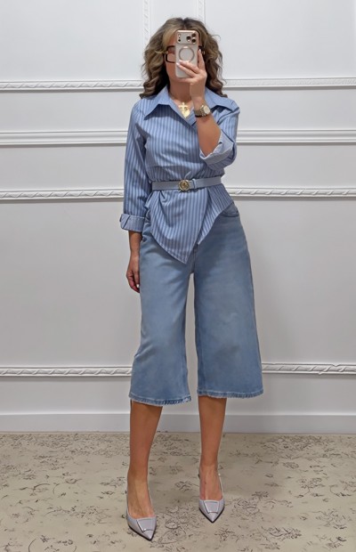 Ριγέ πουκάμισο κρουαζέ