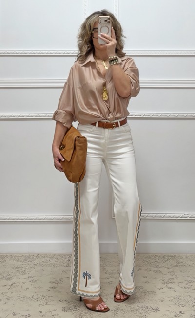 Παντελόνι με κεντήματα