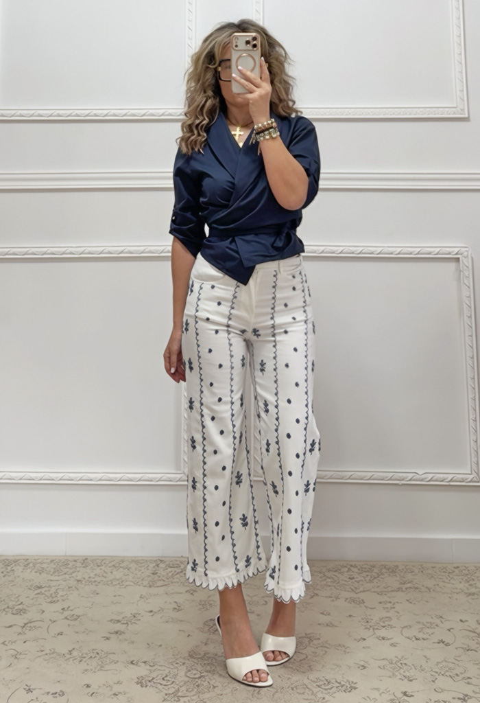 Παντελόνι με κεντήματα