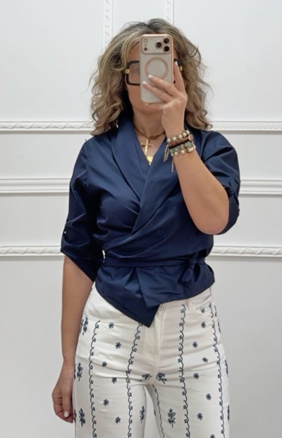 Κρουαζέ πουκάμισο μπλε