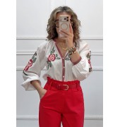 Boho πουκαμίσα με κεντήματα Boho πουκαμίσα με κεντήματα