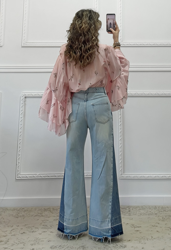 Boho πουκαμίσα με βολάν Boho πουκαμίσα με βολάν
