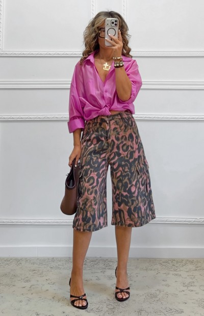 Animal print βερμούδα Animal print βερμούδα